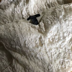 White Sweetheart floral lace dress